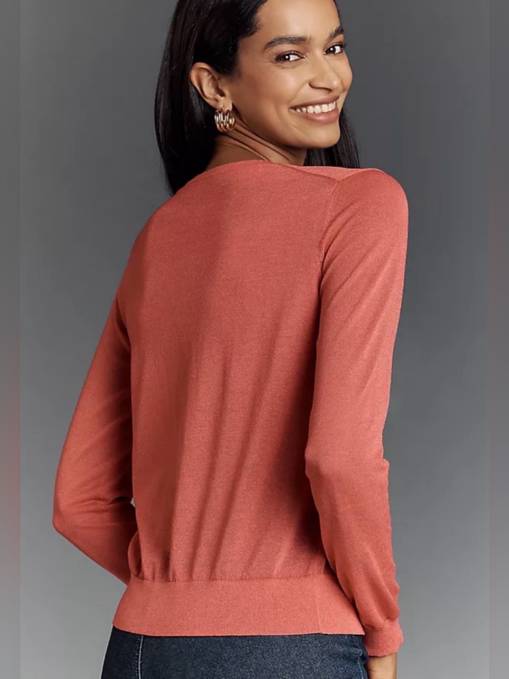 BOGARI Rust Long Sleeve Lightweight Sweater